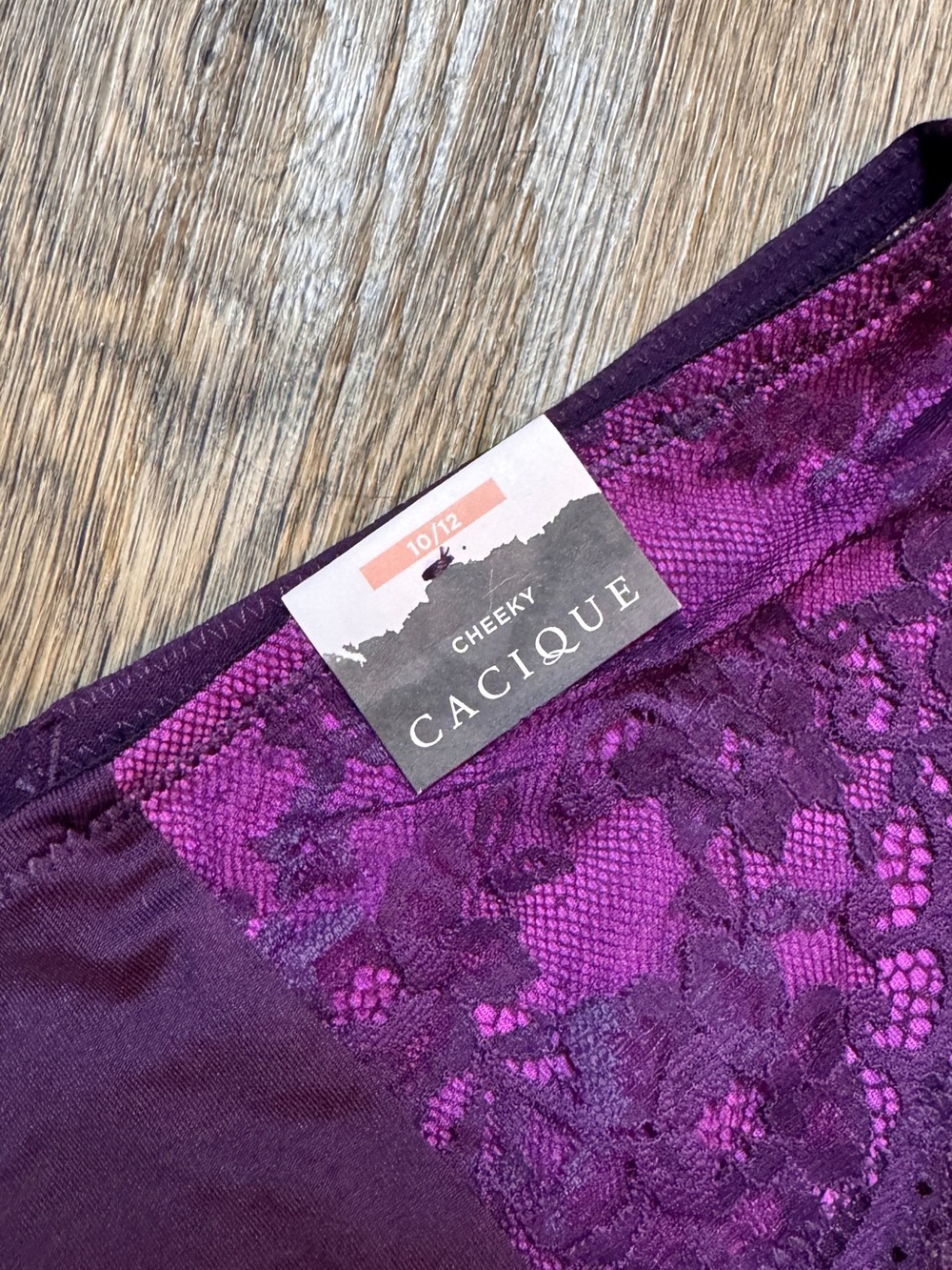 Cacique Plum Lace Underwire Bra & Brief Set 42C 10/12 - Picture 2 of 6